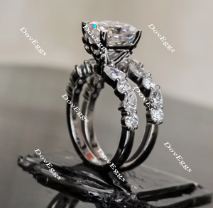 Doveggs half eternity moissanite/lab grown diamond wedding band for women(wedding band only)-2.0mm band width