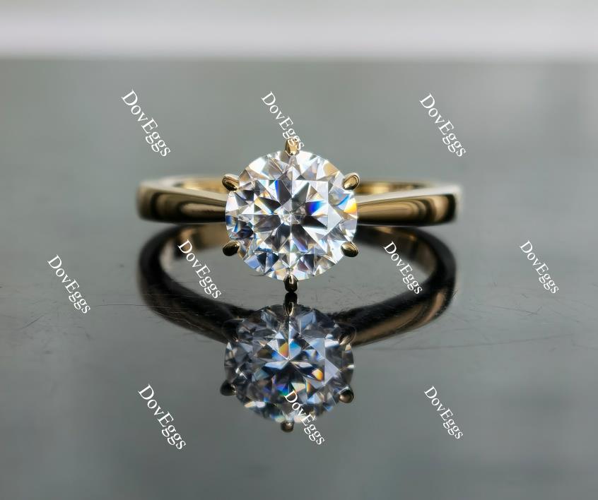 Doveggs solitaire moissanite engagement ring