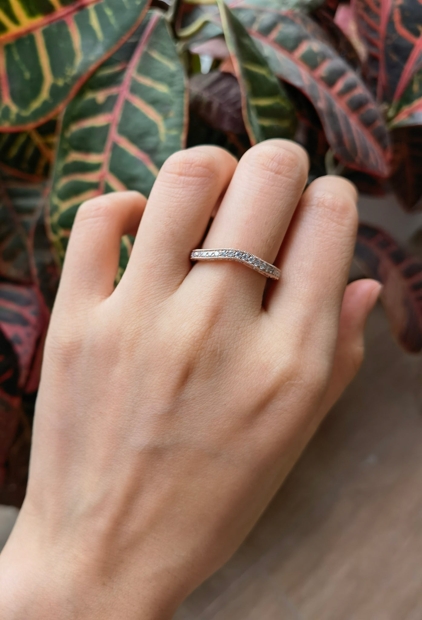 doveggs art deco moissanite/lab grown diamond wedding band-2.0mm band width