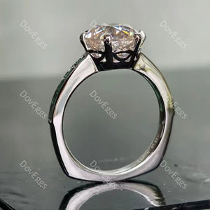 DovEggs round channel set moissanite engagement ring