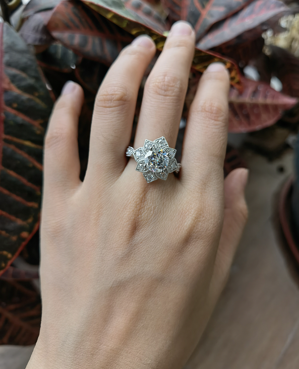 My Sunshine moissanite engagement ring