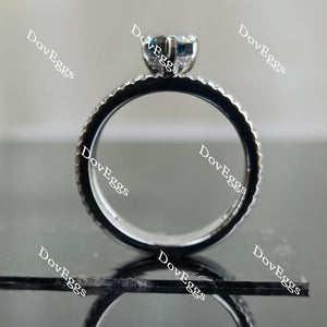 Doveggs smokey spark grey pear two pave setting moissanite engagement ring