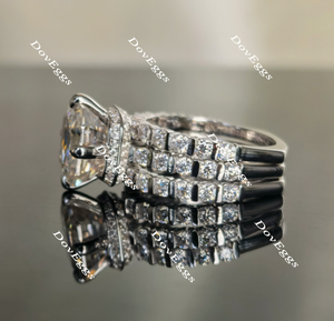 Doveggs euro shank round moissanite /Lab grown diamond wedding band(one piece of wedding band only)-1.7mm band width