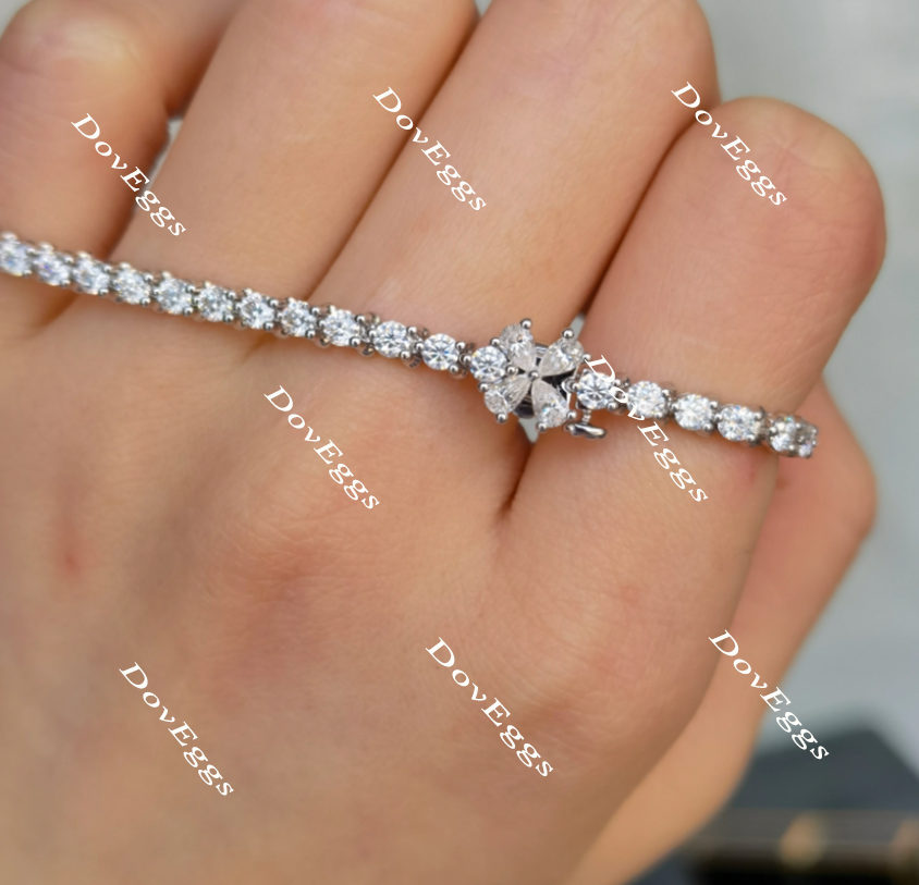 Doveggs 17cm length moissanite/lab grown diamond bracelet