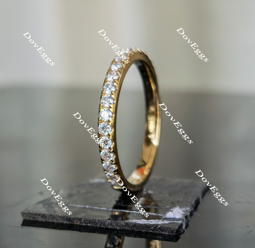 Doveggs cushion pave moissanite bridal set (3 rings)