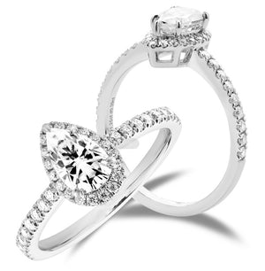 halo moissanite ring