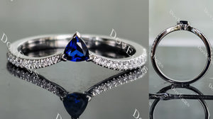 Doveggs fat triangle intense royal blue sapphire wedding band-1.5mm band width
