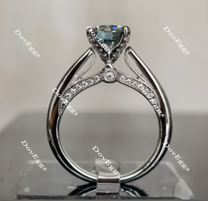 round moissanite engagement ring