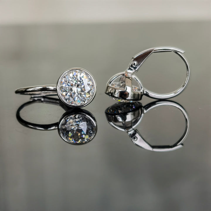 CindyBella Drop moissanite earrings for women - DovEggs-Seattle