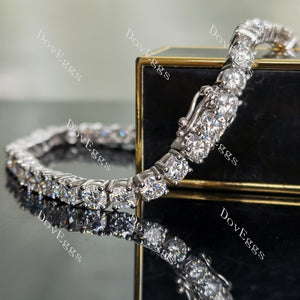 Doveggs round GHI color moissanite/lab grown diamond tennis bracelet