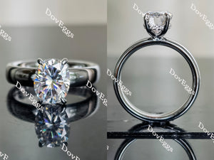 Doveggs oval wide band moissanite engagement ring
