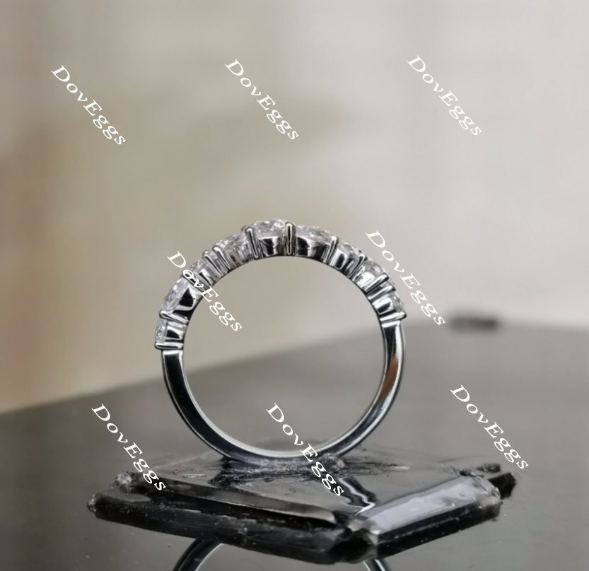 Doveggs half eternity moissanite/lab grown diamond wedding band for women(wedding band only)-2.0mm band width