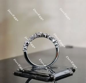 Doveggs half eternity moissanite/lab grown diamond wedding band for women(wedding band only)-2.0mm band width