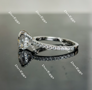 Doveggs princess pave moissanite engagement ring