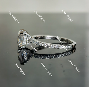 Doveggs princess pave moissanite ring/lab diamond engagement ring