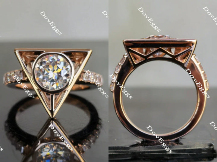 The Hallows round Nova pave moissanite Ring - DovEggs-Seattle