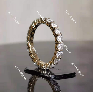 Doveggs 2-2.5 carat Eternity Moissanite/Lab grown diamond wedding band/lab diamond bands