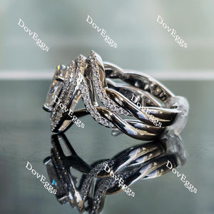 Doveggs curved moissanite wedding band/lab diamond band (wedding band only)-2.2mm band width