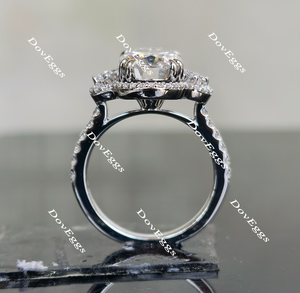 Doveggs floral moissanite engagement ring for women