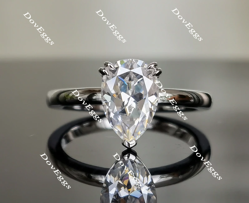 solitaire moissanite engagement ring