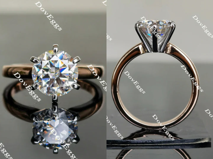 solitaire moissanite engagement ring