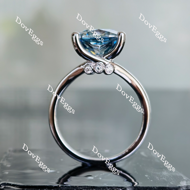 Karen's Smokey Delight cushion moissanite engagement ring