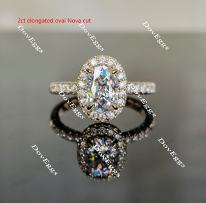 halo moissanite engagement ring