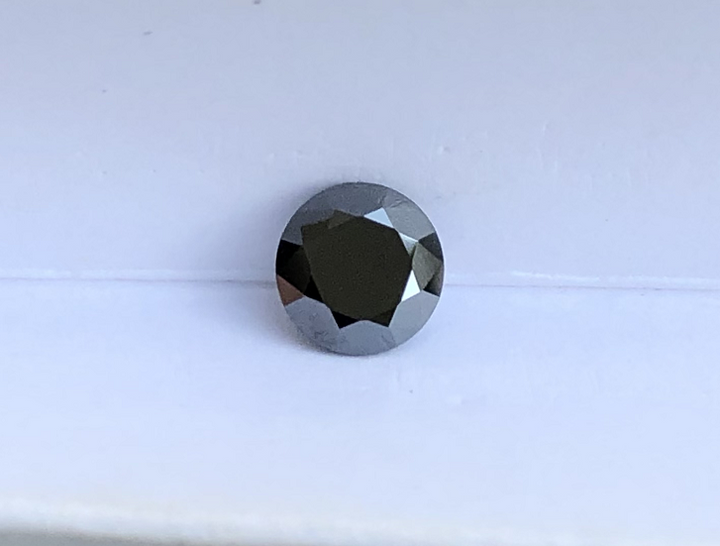 DovEggs round black moissanite loose stone