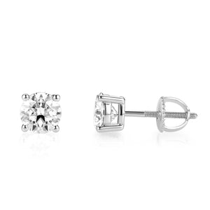 doveggs moissanite 2 carat round moissanite sterling silver stud earring