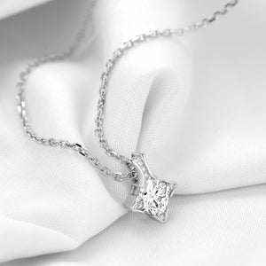The Allyson radiant moissanite pendant necklace (pendant only)