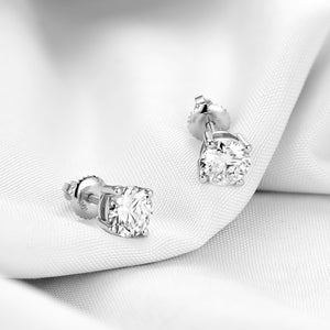 doveggs moissanite 2 carat round moissanite sterling silver stud earring