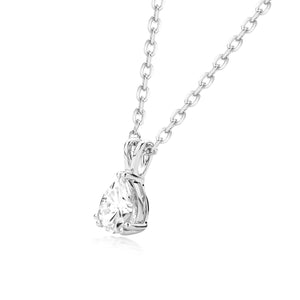 doveggs platinum plated silver 1.5 carat gh color pear moissanite pendant necklace