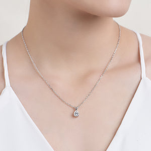 doveggs platinum plated silver 1.5 carat gh color pear moissanite pendant necklace