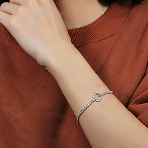 doveggs moissanite/lab grown diamond bracelet with accents 17.5cm length