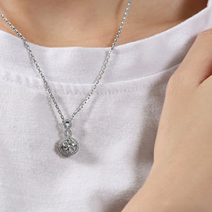 Doveggs round art deco moissanite pendant necklace (pendant only)