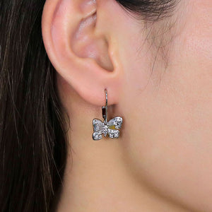 Doveggs butterfly moissanite hoop earrings