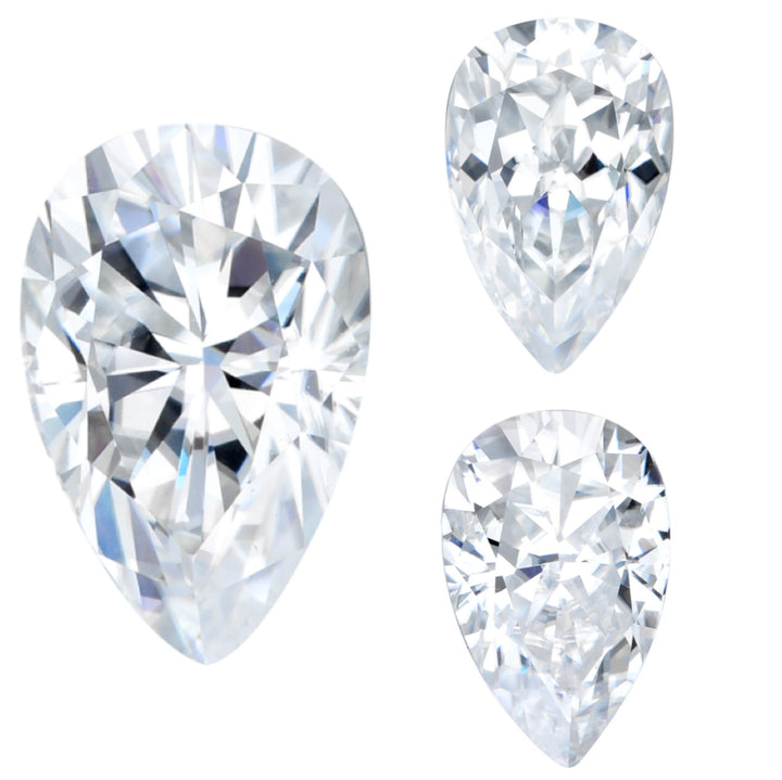 Doveggs pear loose moissanite HD illustration
