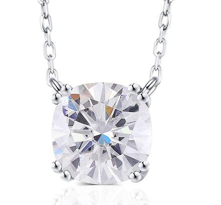 Doveggs solitaire cushion moissanite pendant necklace for women - DovEggs-Seattle