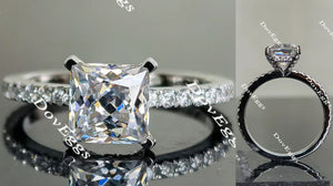 pave moissanite ring