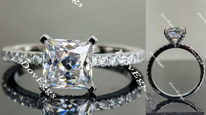 pave moissanite ring