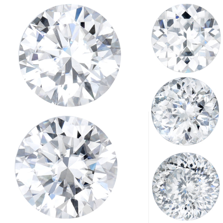 Doveggs Round stone loose moissanite HD illustration. 