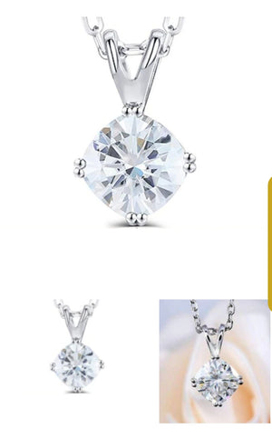 doveggs moissanite 10k yellow gold 2 carat g-h color cushion moissanite pendant necklace