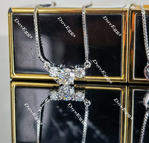 round moissanite pendant necklace