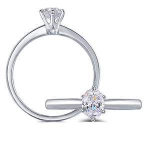 doveggs 0.5 carat oval lab created diamond engagement ring