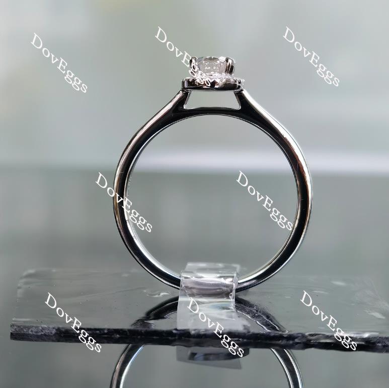 Oval sterling silver moissanite engagement rings