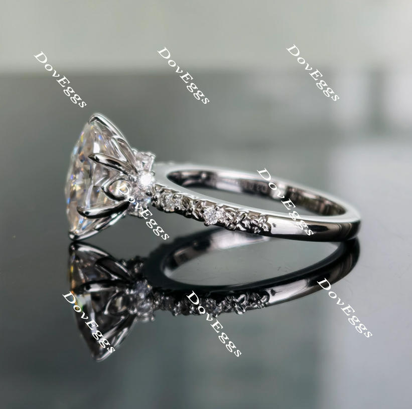 art deco moissanite engagement ring| Doveggs