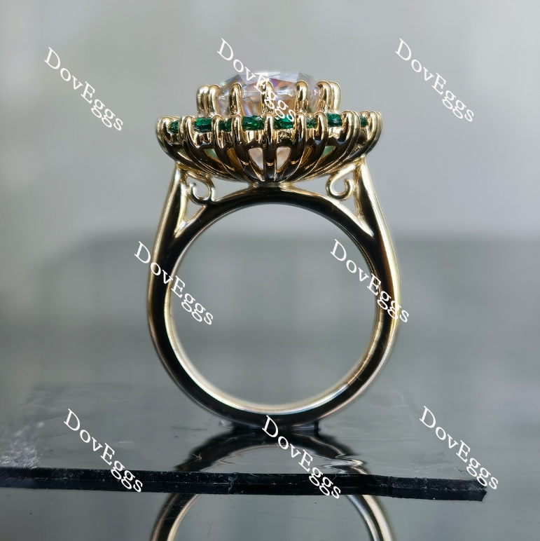 Doveggs vintage art deco moissanite engagement ring