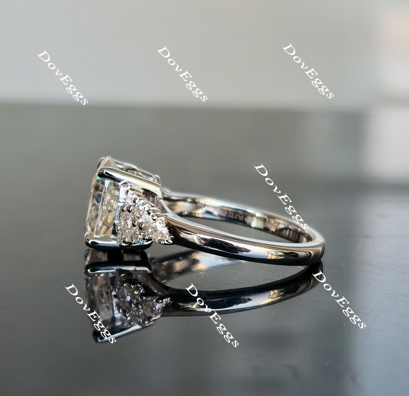 Doveggs side stones moissanite engagement ring