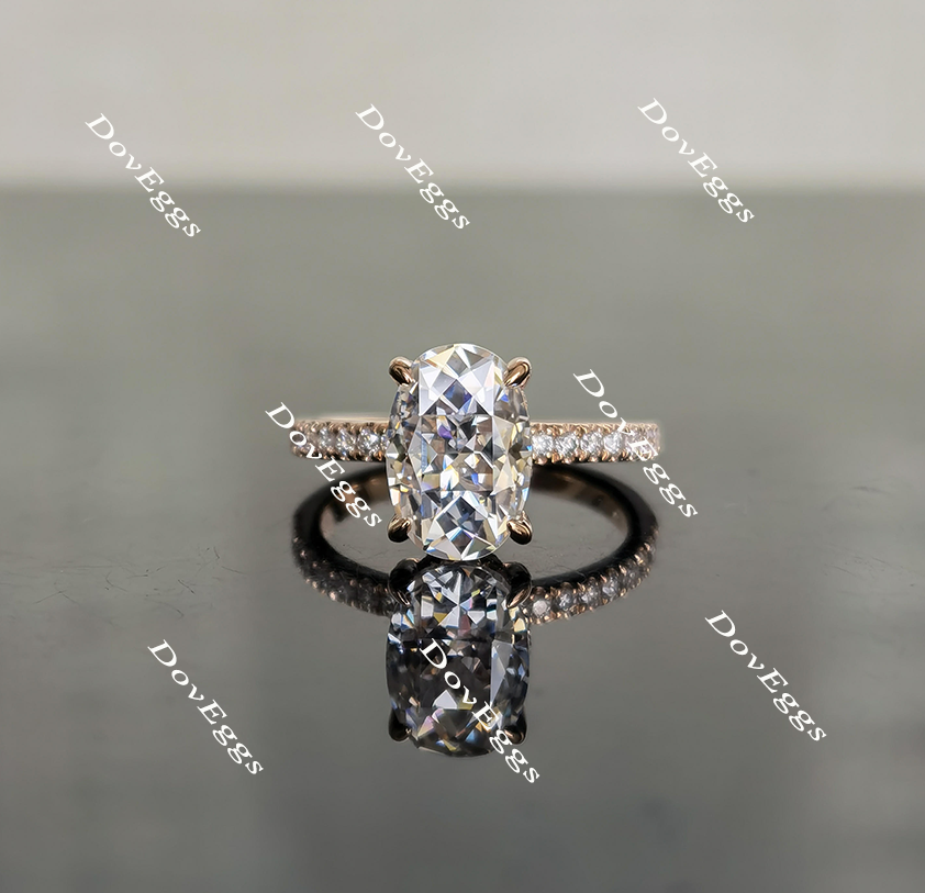 Doveggs| Oval nova cut moissanite engagement ring