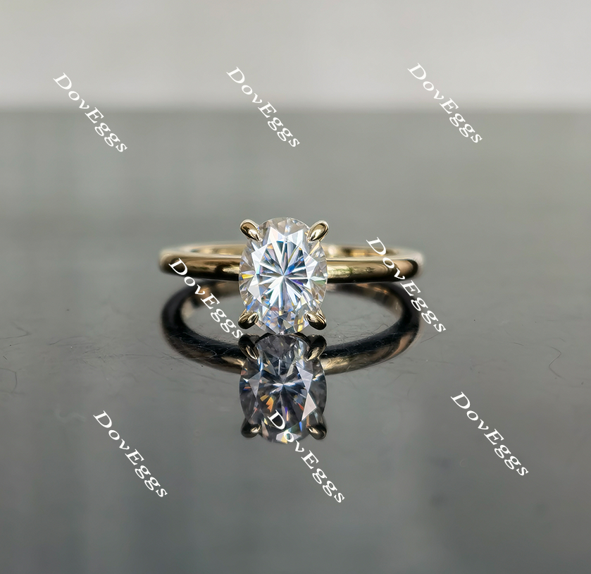 solitaire moissanite engagement ring